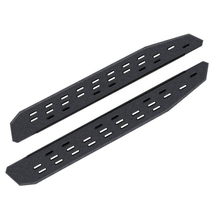 RB30 Running Boards Go Rhino | 57", Galvanized Steel, Protective Bedliner Coating | 69600057T