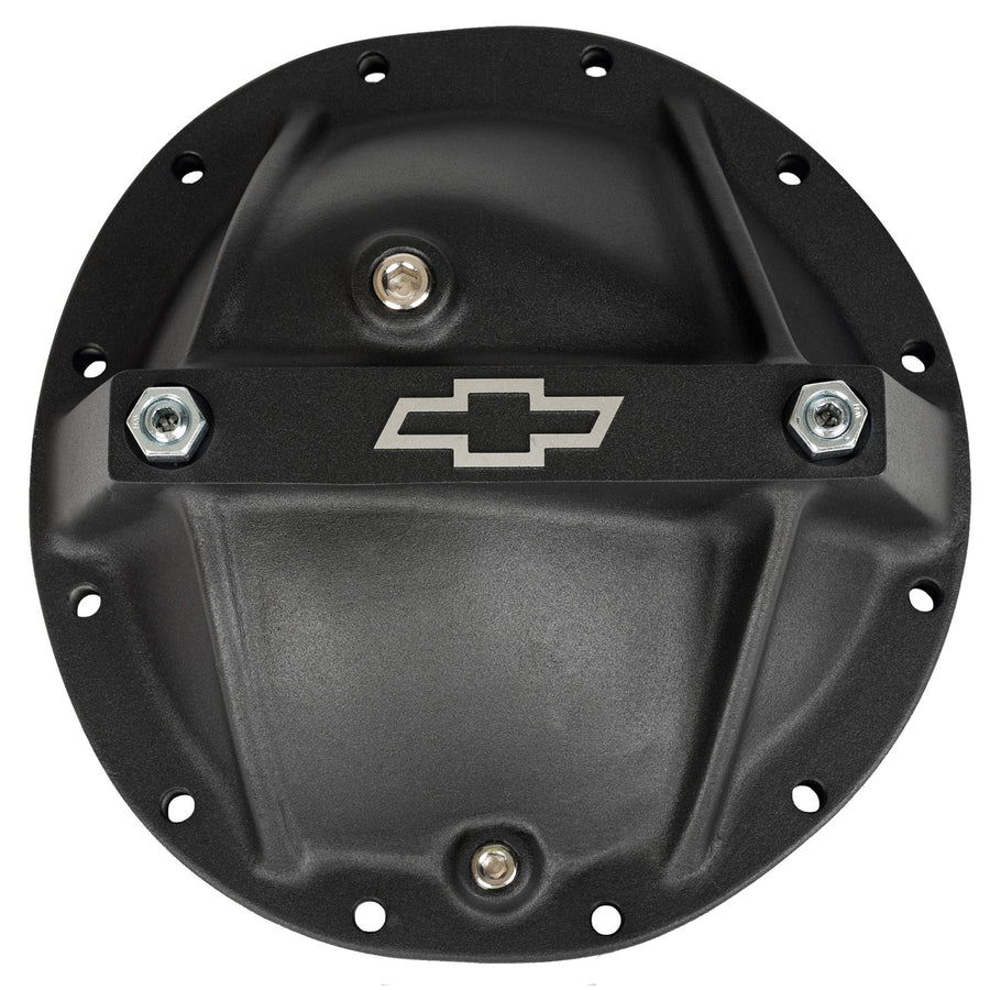Differential Cover Proform, Reinforced, Main Cap Bolts/Magnetic Drain Plug Included, Aluminum, Black Crinkle Powder Coat, GM 12-Bolt, Each