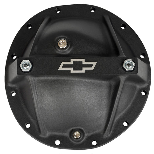 Differential Cover Proform, Reinforced, Main Cap Bolts/Magnetic Drain Plug Included, Aluminum, Black Crinkle Powder Coat, GM 12-Bolt, Each