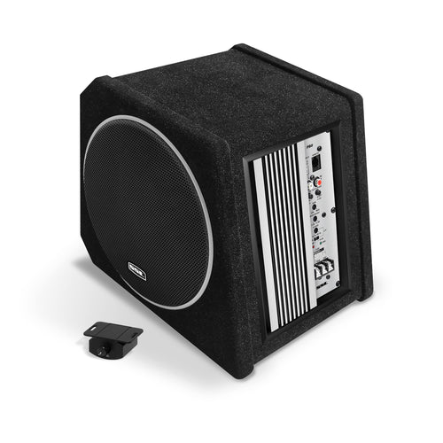 PB8 Sound Storm Laboratories Car Subwoofer and Amp Package – Built-in Amplifier, 8 Inch Subwoofer with Passive Radiator, Remote Subwoofer Control
