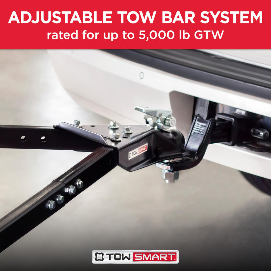 Steel Adjustable TOWSMART Tow Bar, 5,000 lb. Capacity