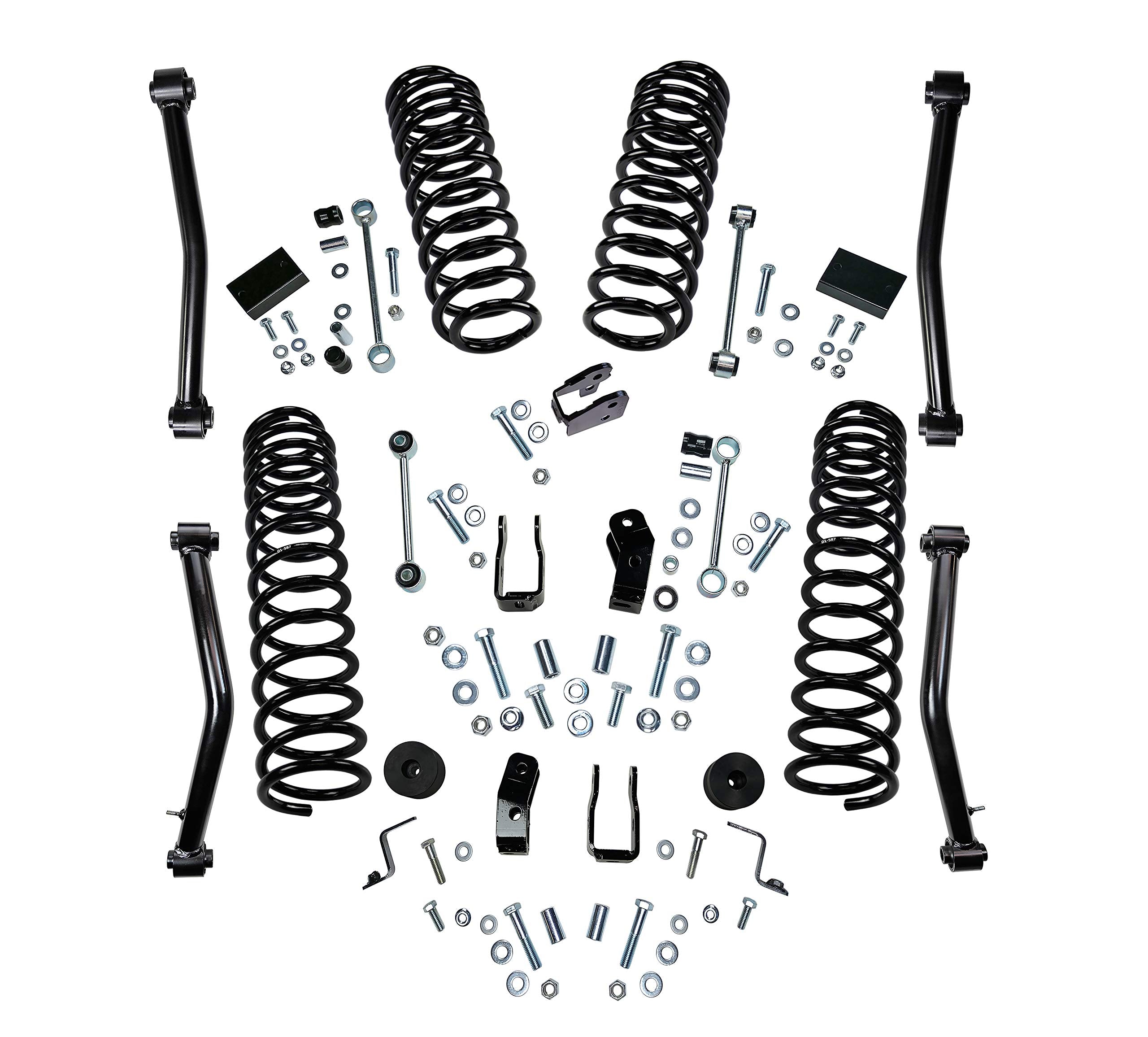 SUPERLIFT SUSPENSION RealTruck 4" Lift Kit for Jeep Wrangler JL | Complete Lift Kit with Shock Extension Brackets & Lower Link Arms | K184 | Fits 2018-2023 Jeep Wrangler JLU 4 Door