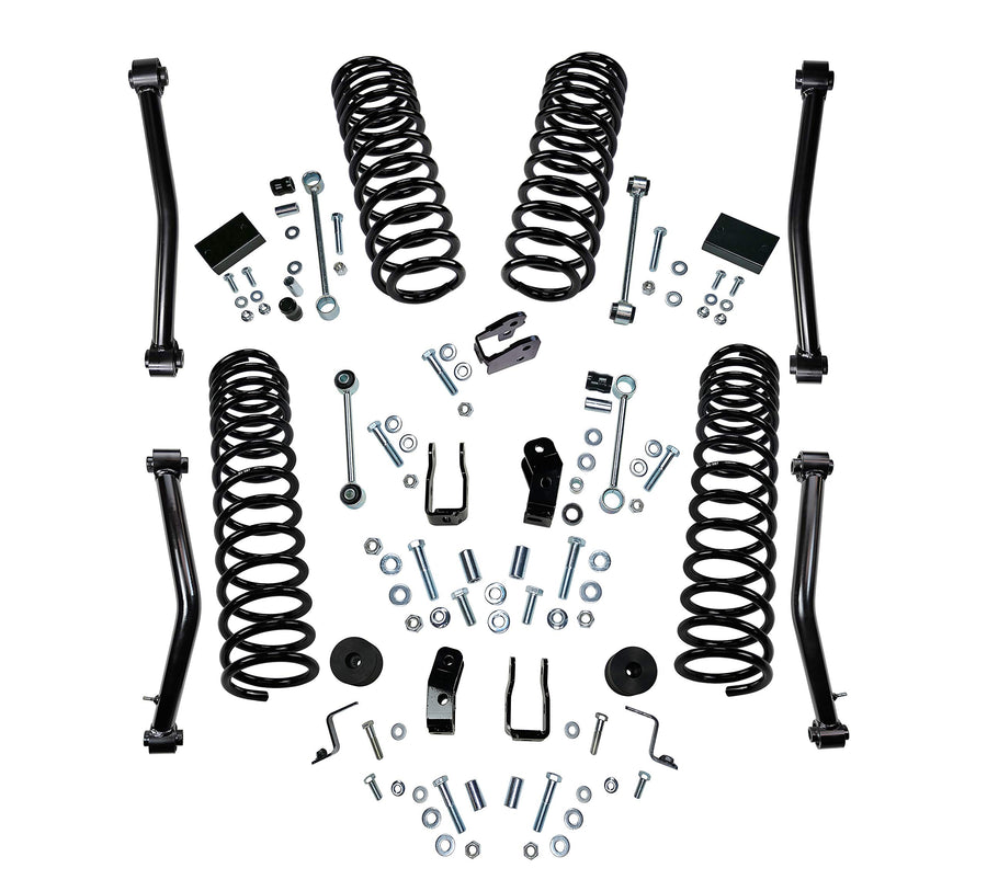 SUPERLIFT SUSPENSION RealTruck 4" Lift Kit for Jeep Wrangler JL | Complete Lift Kit with Shock Extension Brackets & Lower Link Arms | K184 | Fits 2018-2023 Jeep Wrangler JLU 4 Door