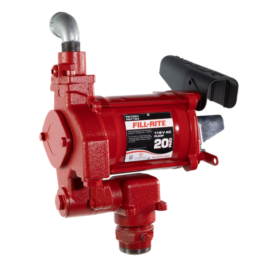 Fill-Rite 115V FR710VN 20 GPM Fuel Transfer Pump (Pump Only Model) | For Gasoline, Diesel, Kerosene, Ethanol Blends, Methanol Blends & Biodiesel up to B20