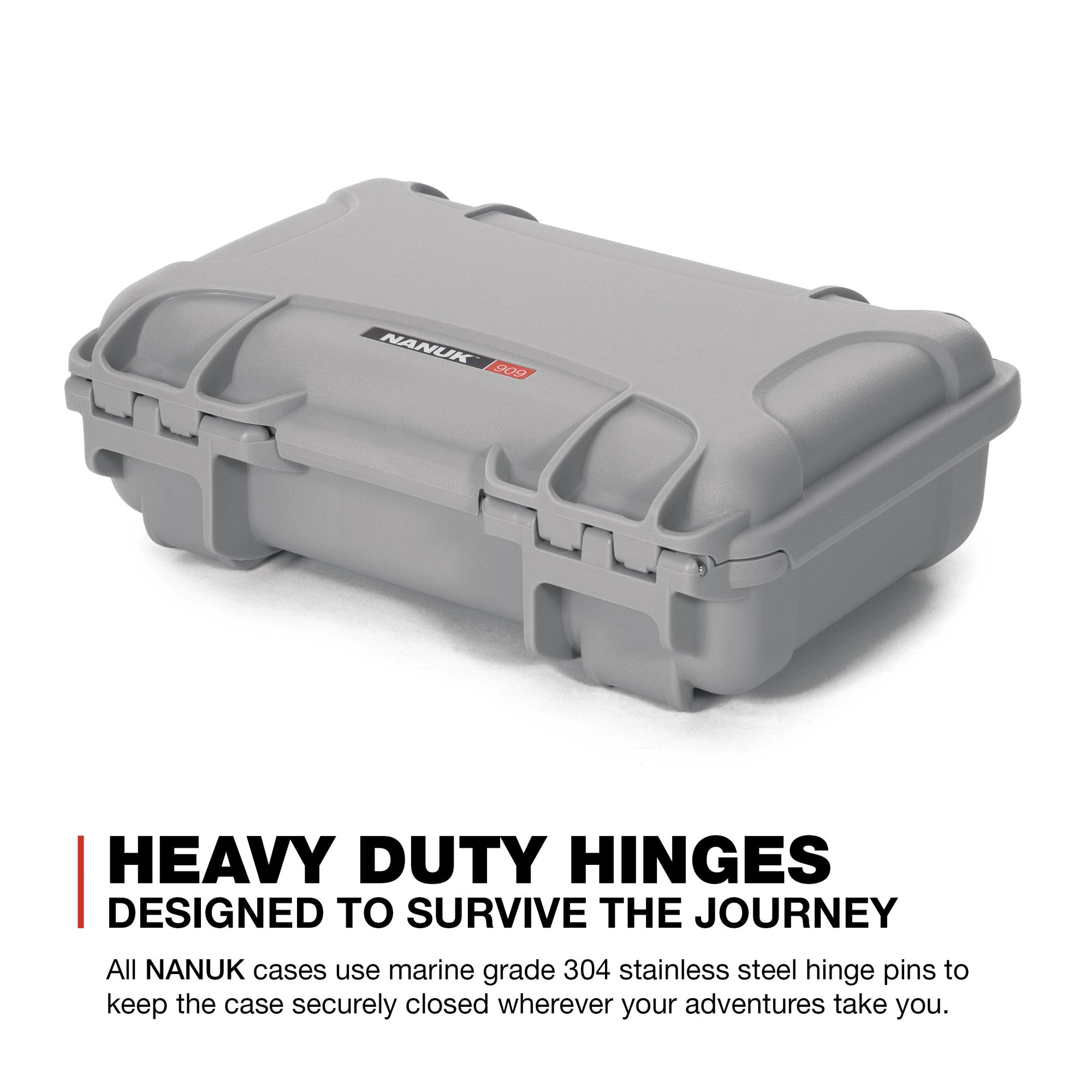 Waterproof Nanuk 909 Hard Case with Custom Insert for DJI Mini 3 and RC-N1 Remote - Silver (909S-080SV-0A0-C0598)