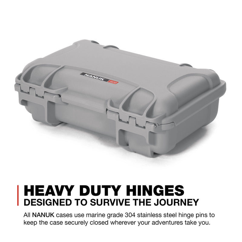 Waterproof Nanuk 909 Hard Case with Custom Insert for DJI Mini 3 and RC-N1 Remote - Silver (909S-080SV-0A0-C0598)