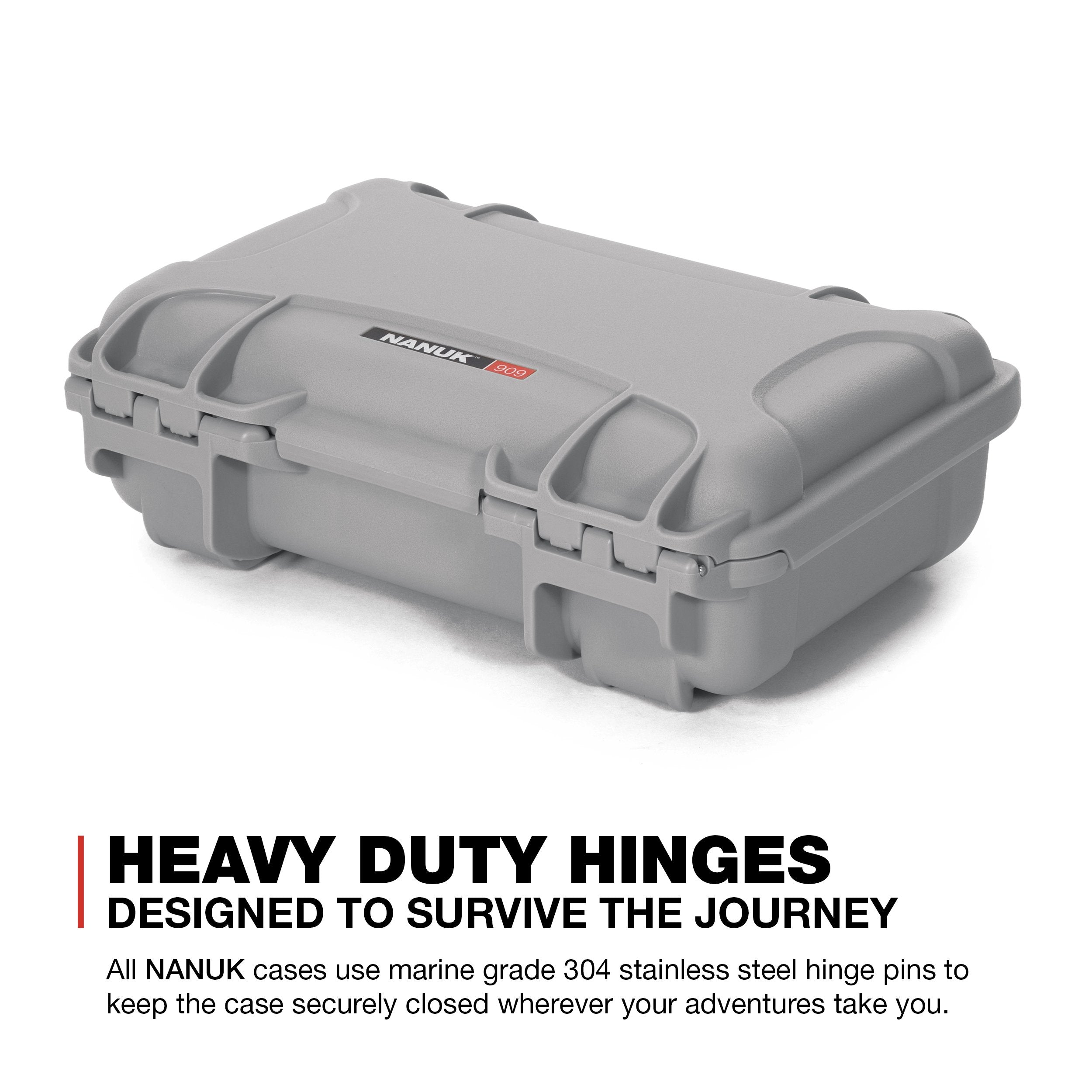 Nanuk Waterproof 909 Professional Hard Case with Custom Insert for Sporting Goods - Silver