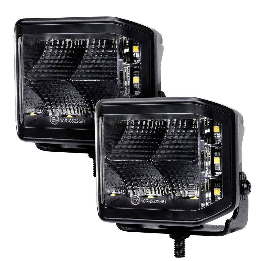LED Lights Blackout Series - Pair of 4x3 Cube Sideline Flood Light Kit