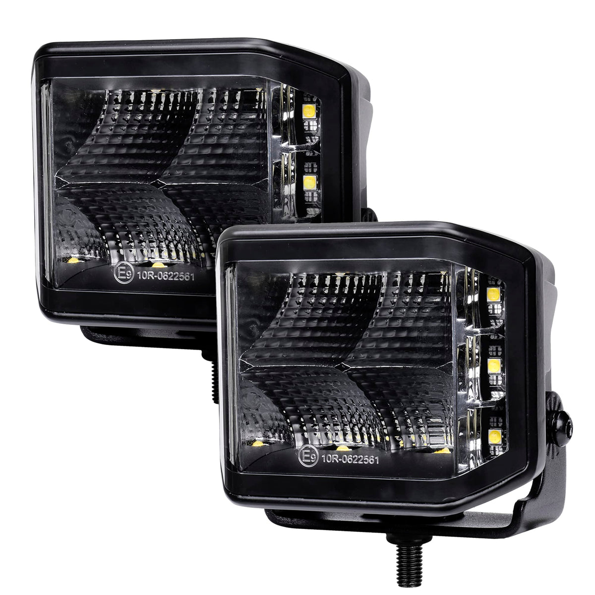 LED Lights Blackout Series - Pair of 4x3 Cube Sideline Flood Light Kit