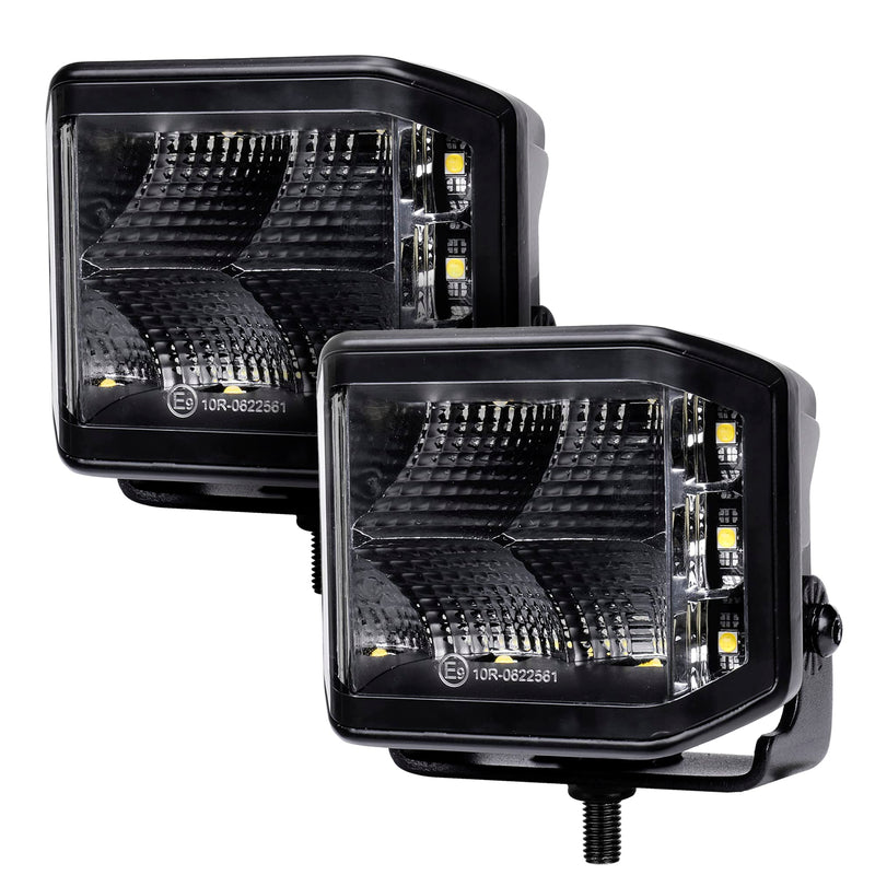 LED Lights Blackout Series - Pair of 4x3 Cube Sideline Flood Light Kit