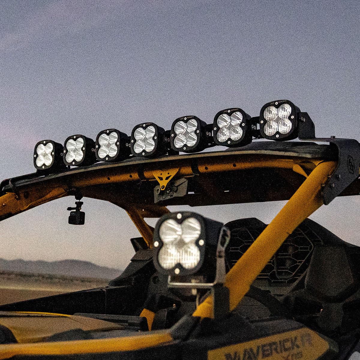 Baja Designs Linkable XL 7 LED Roof Mount Light Kit for Can-Am Maverick R UTV