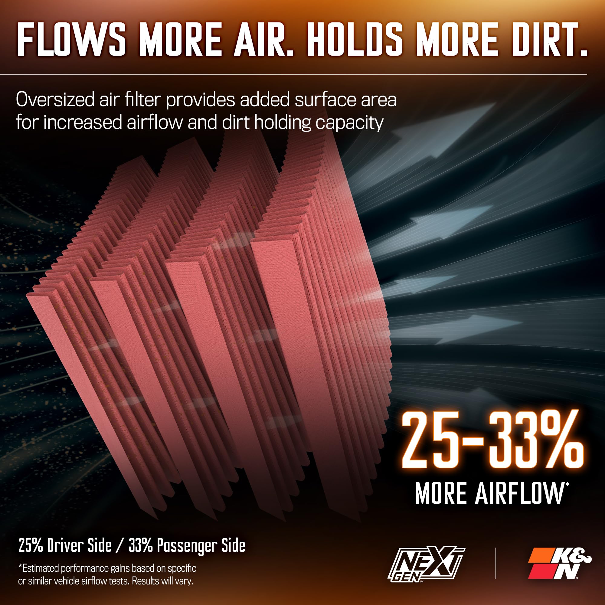 NextGen K&N Cold Air Intake System: High-Flow Cotton Filter: Compatible with 2021-2025 FORD F150; F150 Raptor; 50-2617