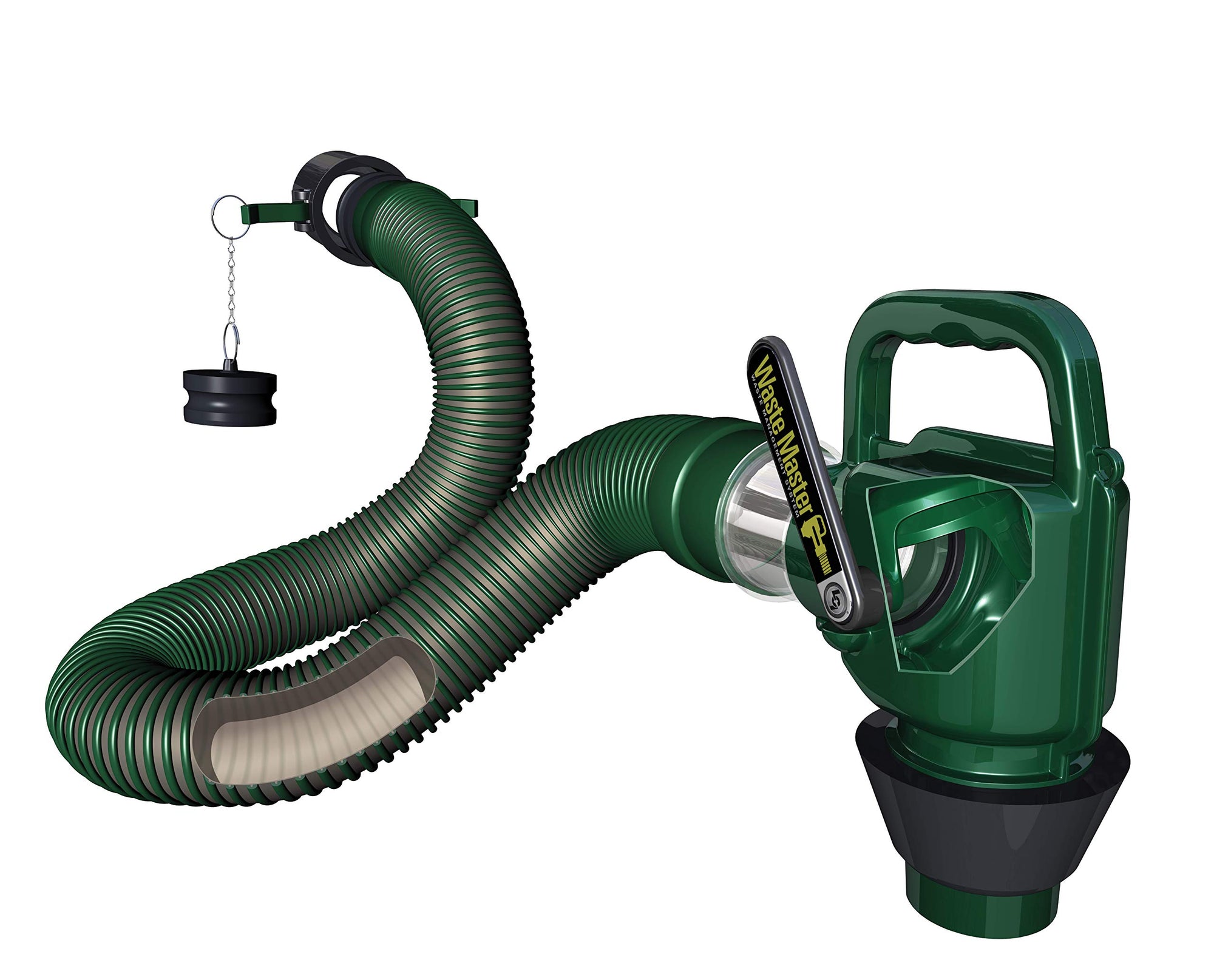 Waste Master 20’ Lippert Extended RV Sewer Hose Management System, Green