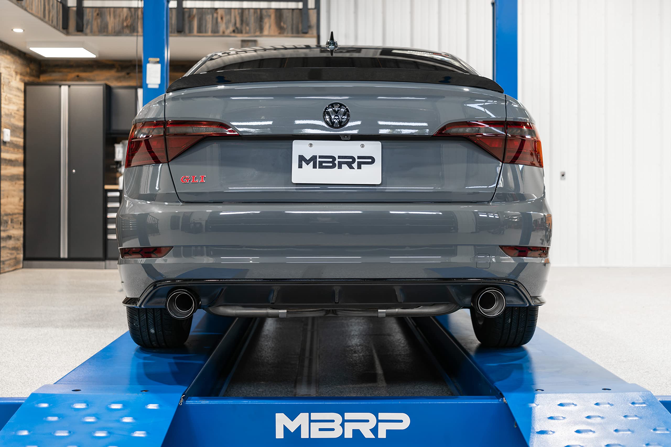 19-21 VW Jetta GLI MBRP T304 SS 3in Cat-Back Dual Split Rear Exit Exhaust - Carbon Fiber Tips