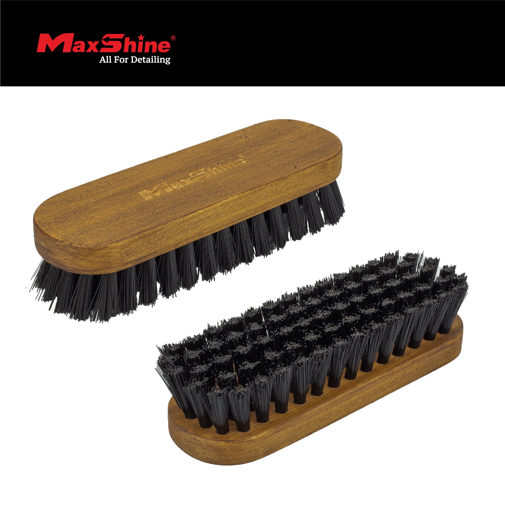 Maxshine Leather & Upholstery Universal Brush – Durable Nylon Bristles for Car Detailing – Ideal for Cleaning Seats, Carpets & Interior Surfaces – Gentle, Effective Detailing Tool
