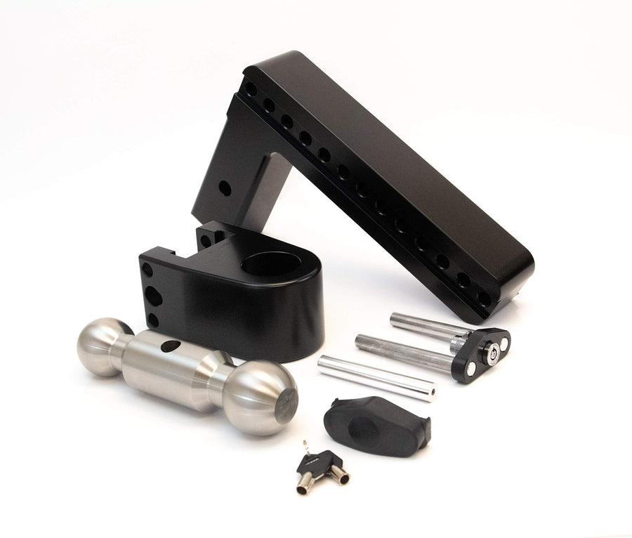 Drop Hitch Receiver Weigh Safe LTB10-2.5-CER-BLA: 2.5 Inches Adjustable, Black