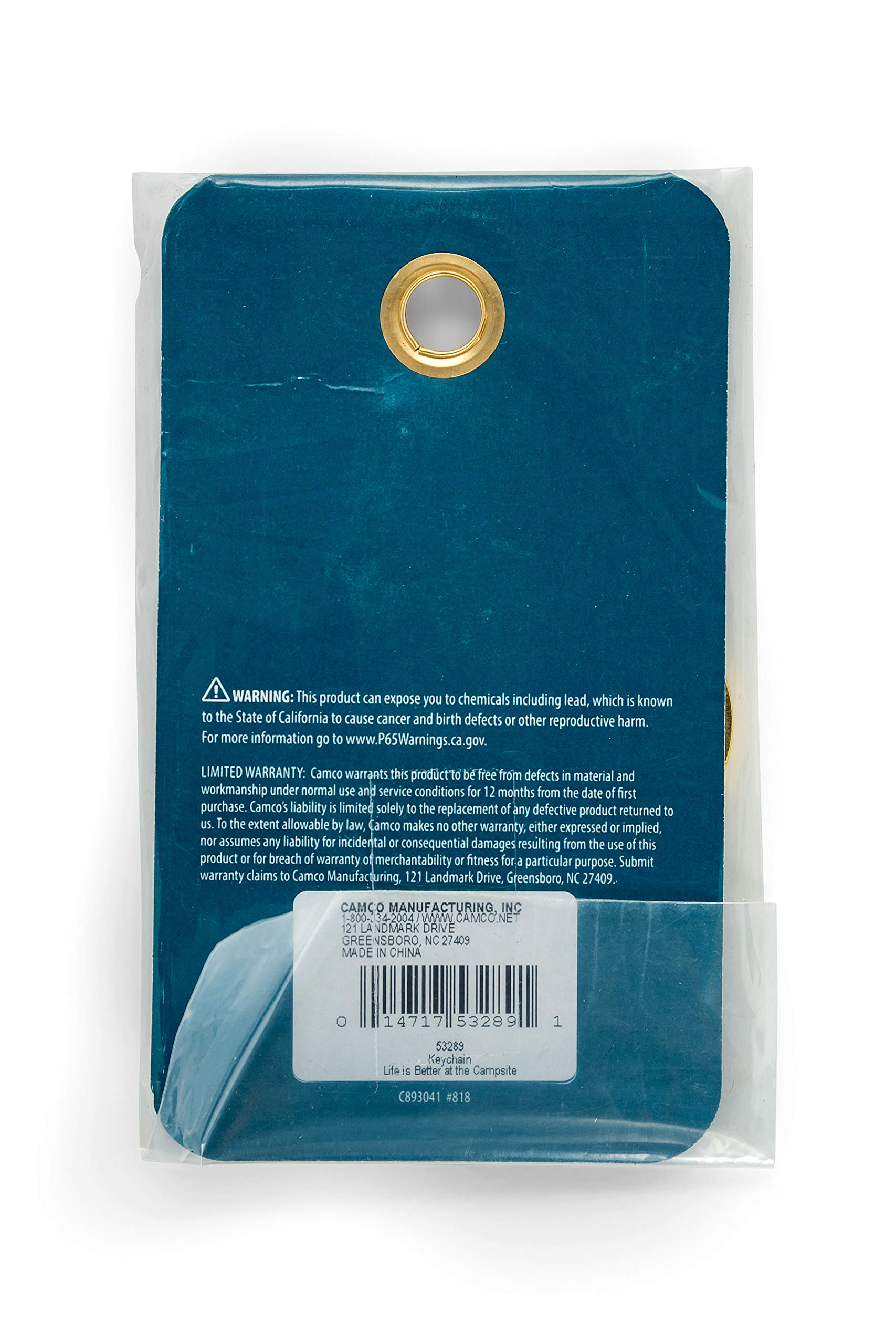 Sunrise Keychain-Gold Ring for Car Fobs and Keys Camco Life is Better at The Campsite (53289)