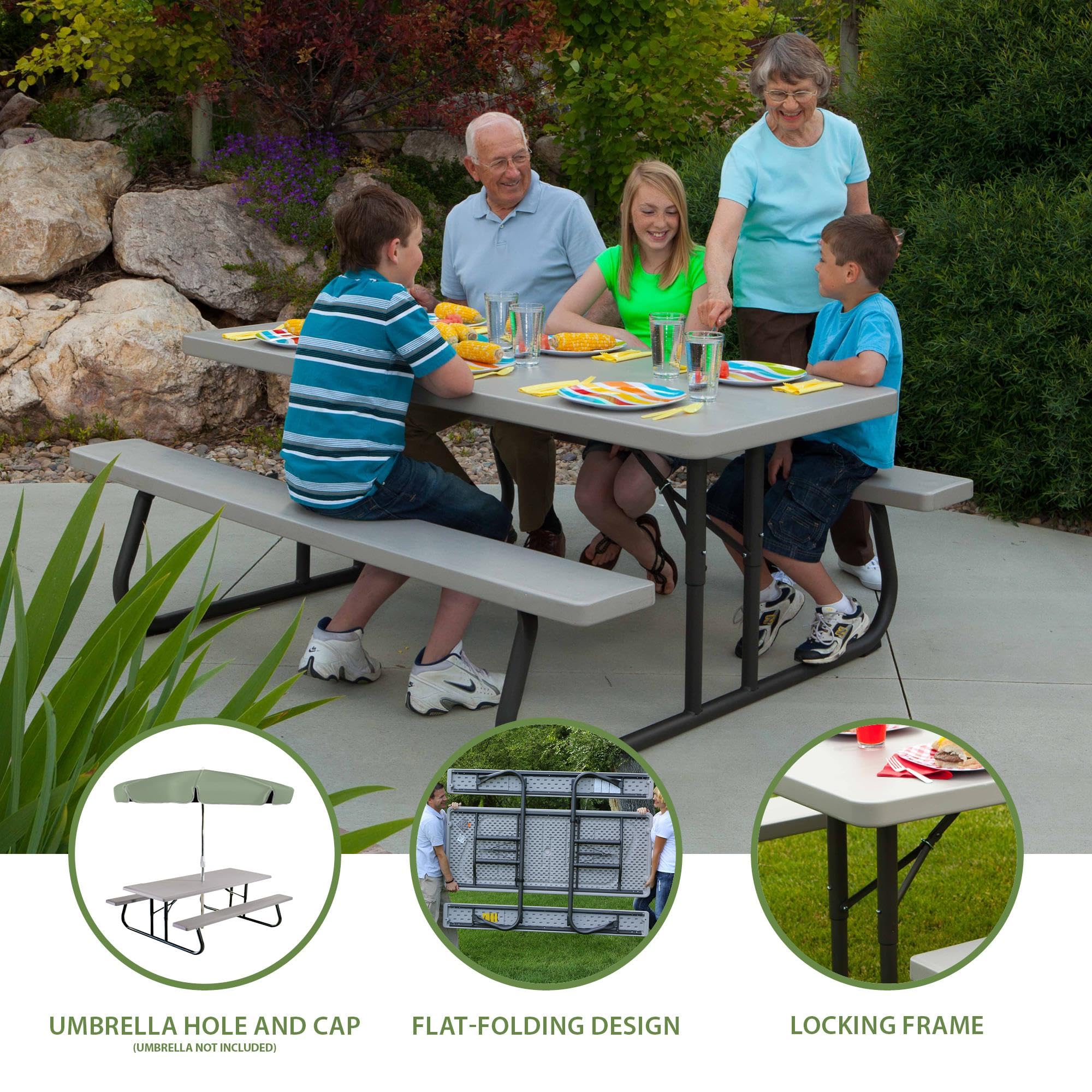 6-Foot Lifetime Folding Picnic Table