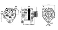 Alternator TYC Compatible with 2007-2007 Nissan Titan