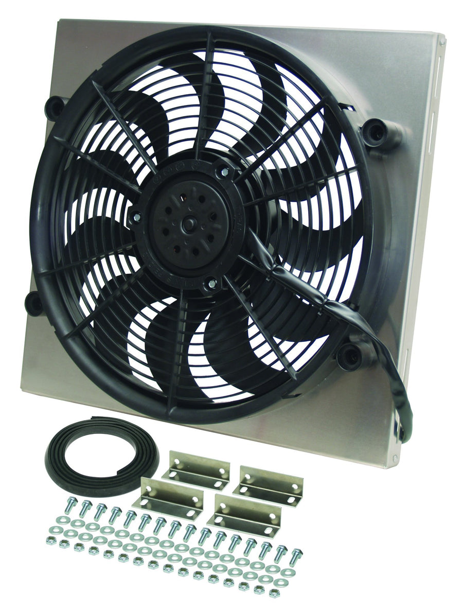 Radiator Fan Derale 16818 with Aluminum Shroud Assembly