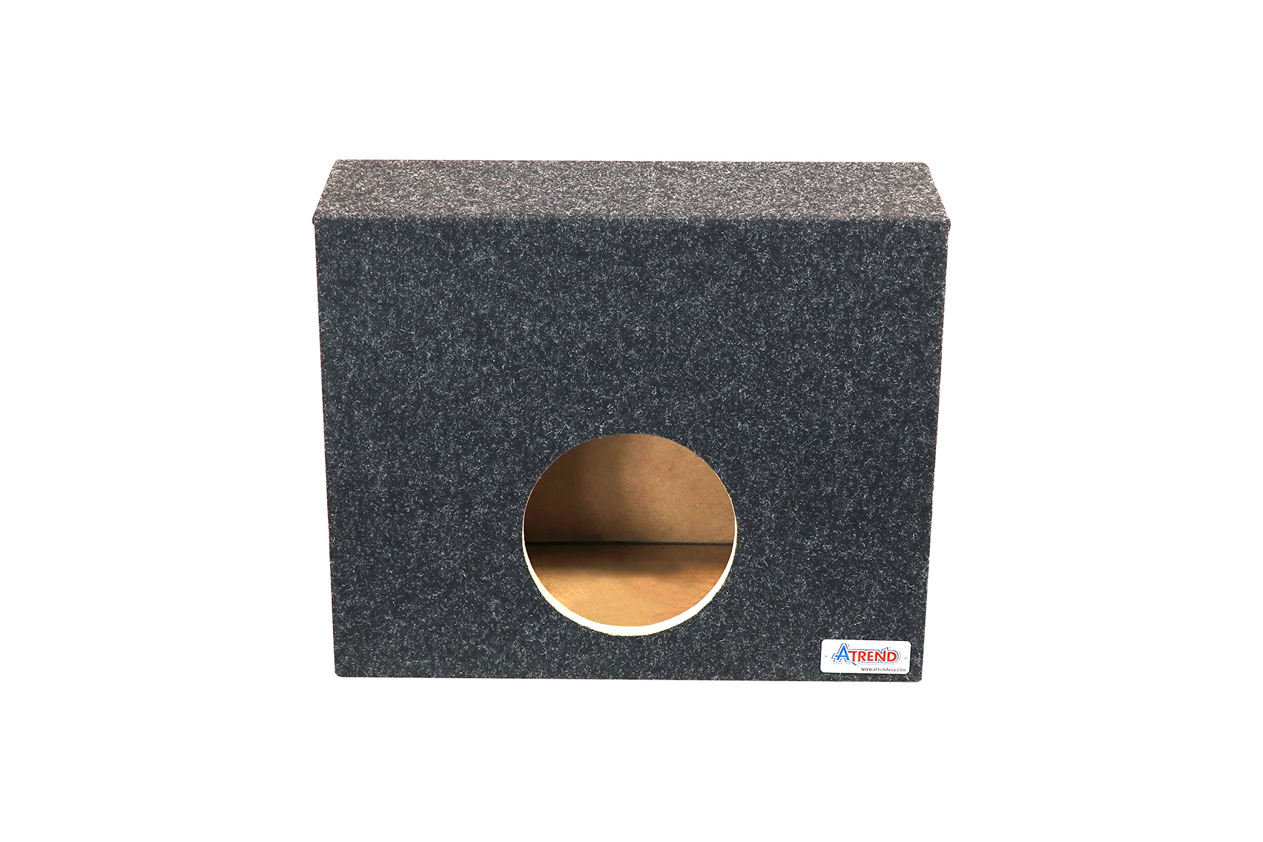 Single Bbox Sealed 8 Inch Subwoofer Enclosure - Car Subwoofer Boxes & Enclosures - Made in USA Premium Subwoofer Box Improves Audio Quality, Sound & Bass - Nickel Finish Subwoofer Terminals - Black