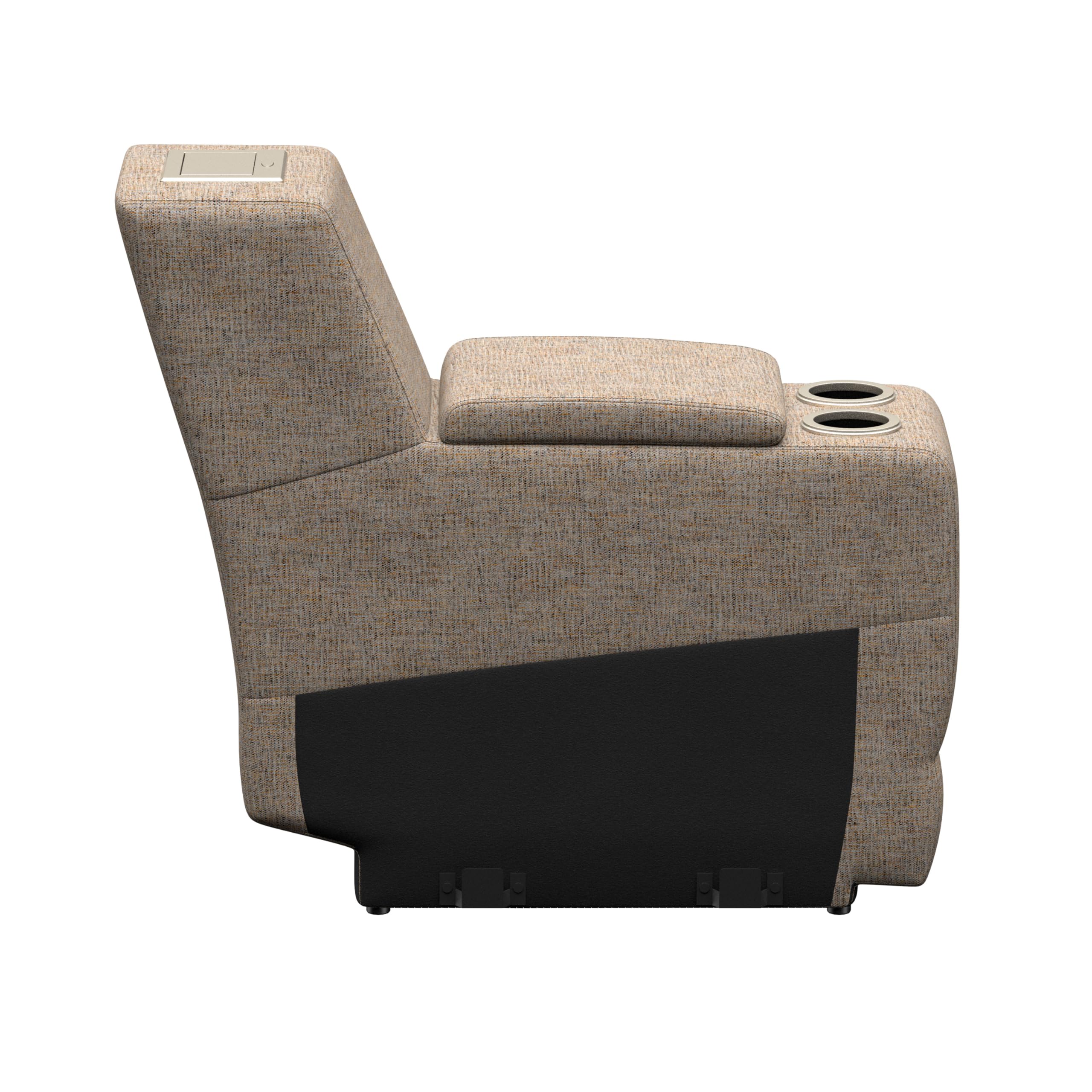 THOMAS PAYNE Seismic Series Signature Dellmead RV Theater Seating 12" Center Console with Storage Compartment, Dual Cupholders, 110V Power Pop-Up Outlet with Two USB Ports - 2024044207