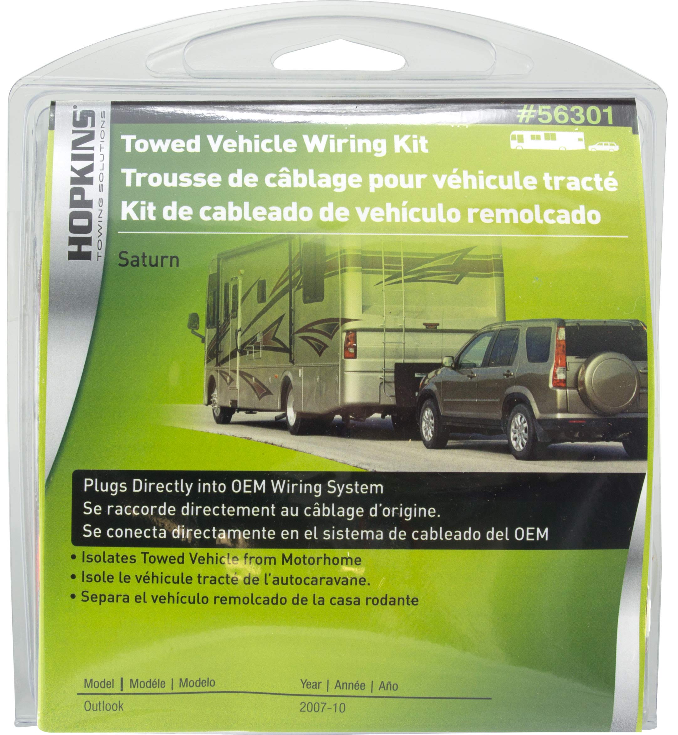 Plug-in Hopkins Simple Towed Vehicle Wiring Kit 56301