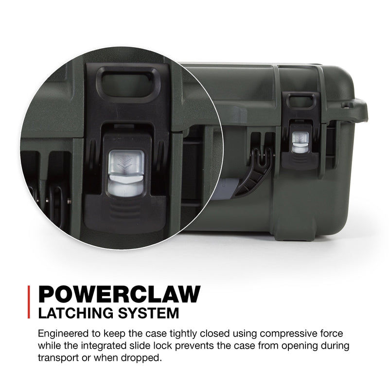 Medium Nanuk Waterproof Hard Case with Foam Insert 16.9" x 12.9" x 9.3" - Olive