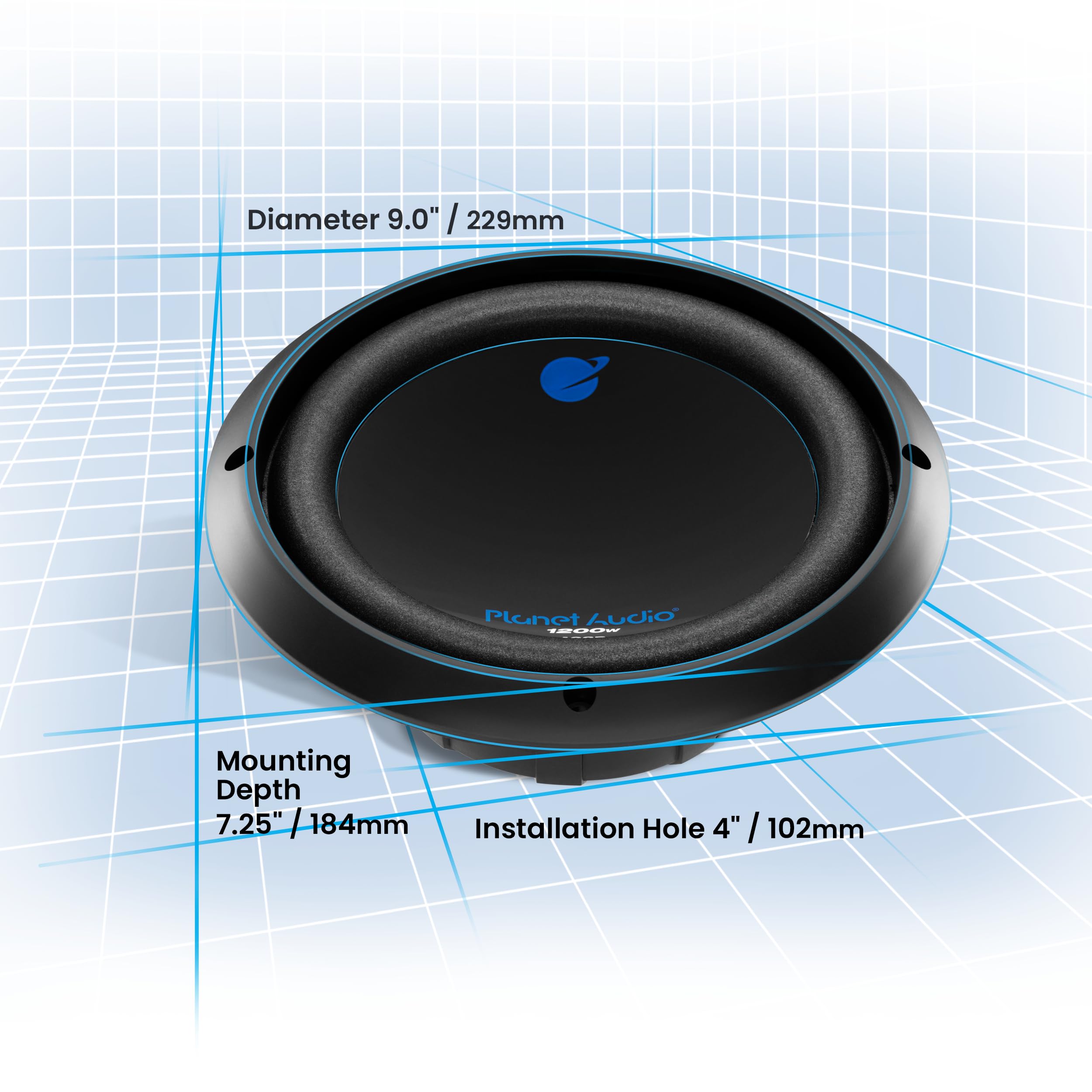 Planet Audio Anarchy Series AC8D 8 Inch Car Subwoofer - 1200 Watts Max, Dual 4 Ohm Voice Coil, Sold Individually, Hook Up to Amp