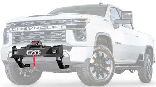 Trans4mer Gen III WARN 108003 Winch Mounting Bracket Kit for Mid-Frame Winches, Fits: Chevy Silverado HD 2500/3500 (2020-2022), Black