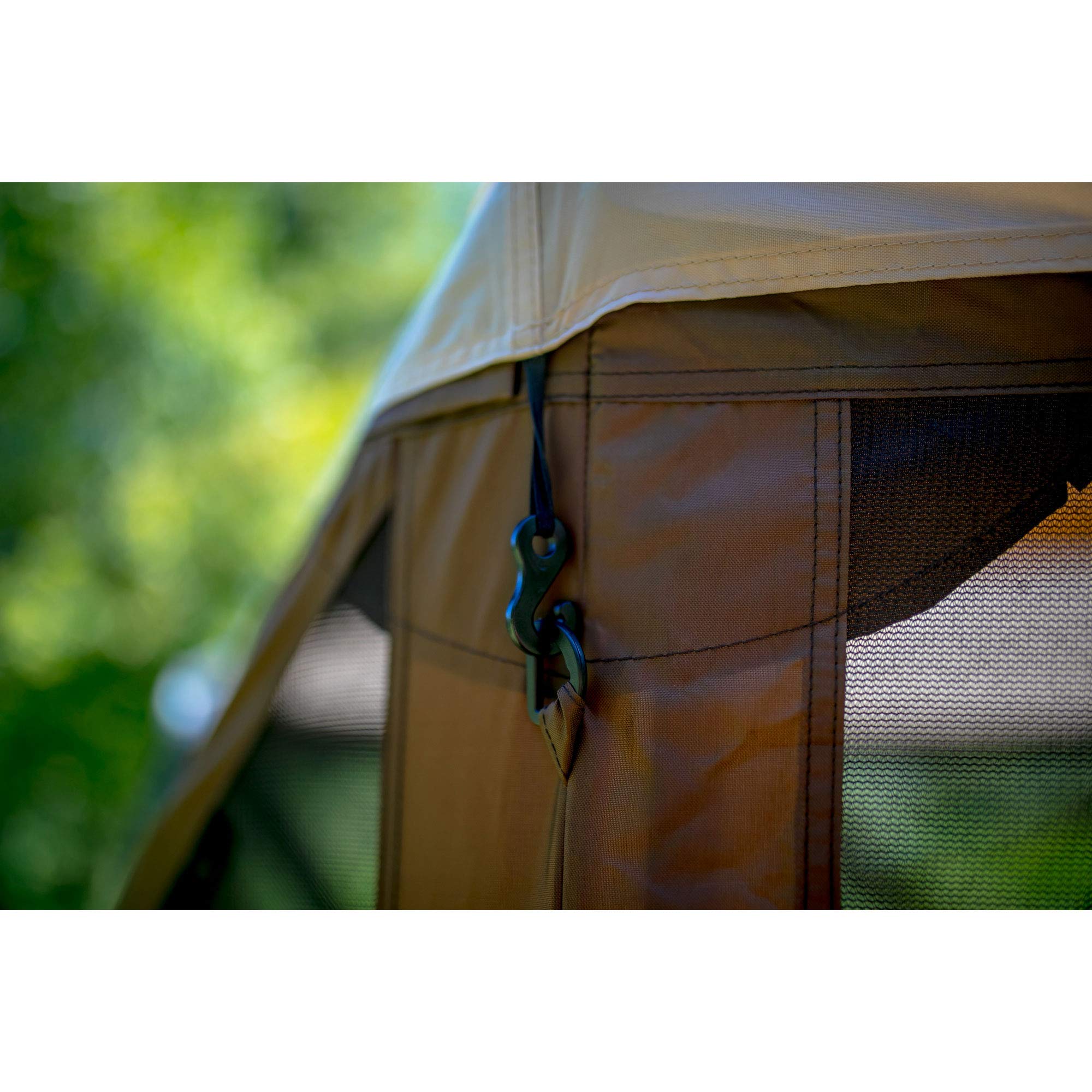 CLAM Quick-Set Portable Outdoor Escape Sky/Sky Camper Screened Gazebo Canopy Tent Rain Fly Tarp with Carry Bag, Cover Only, Tan