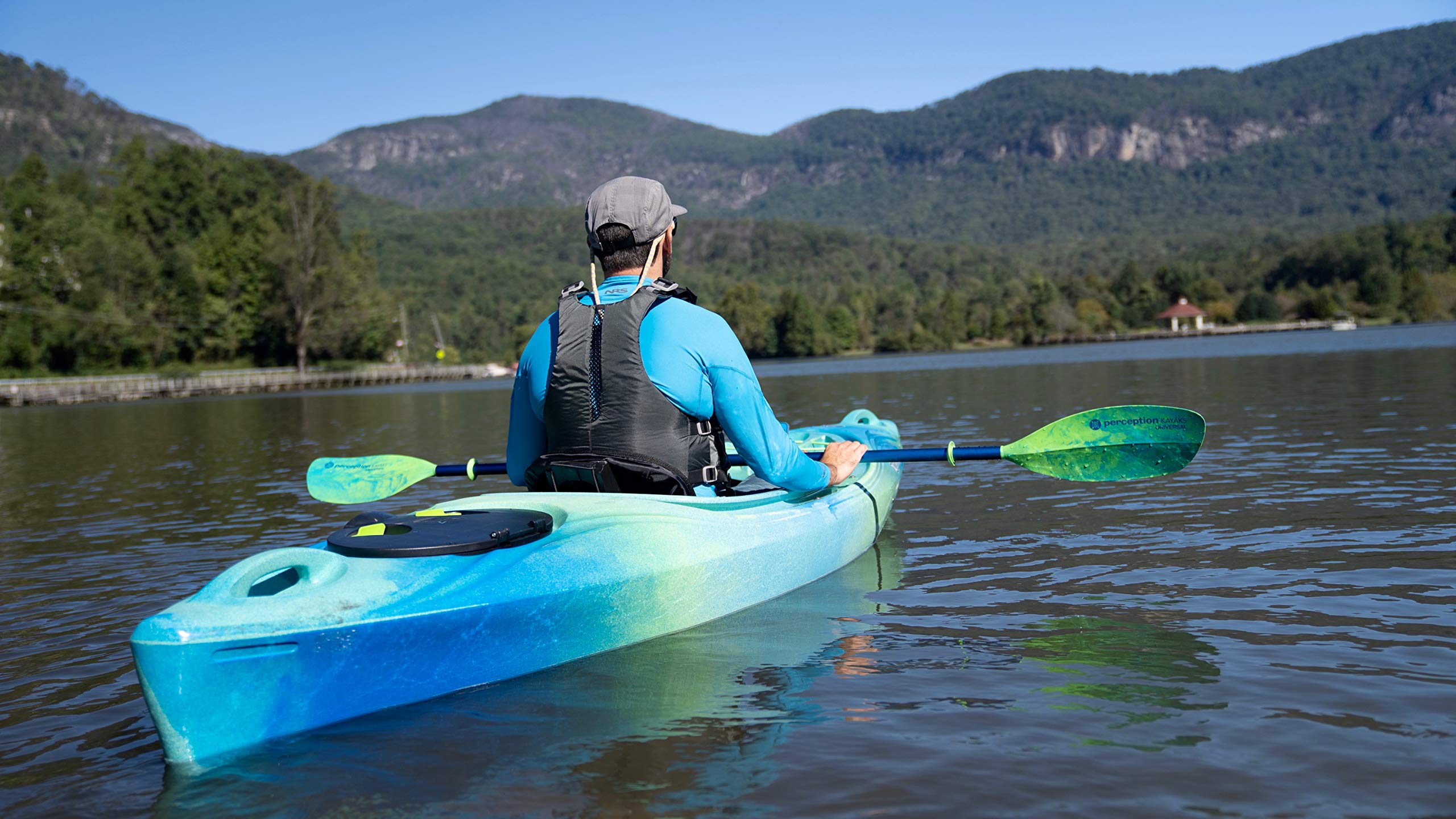 Kayaks Perception 10 | Sit Inside Kayak for Adults and Kids | Recreational and Multi-Water Kayak with Selfie Slot | 10' |Sunset
