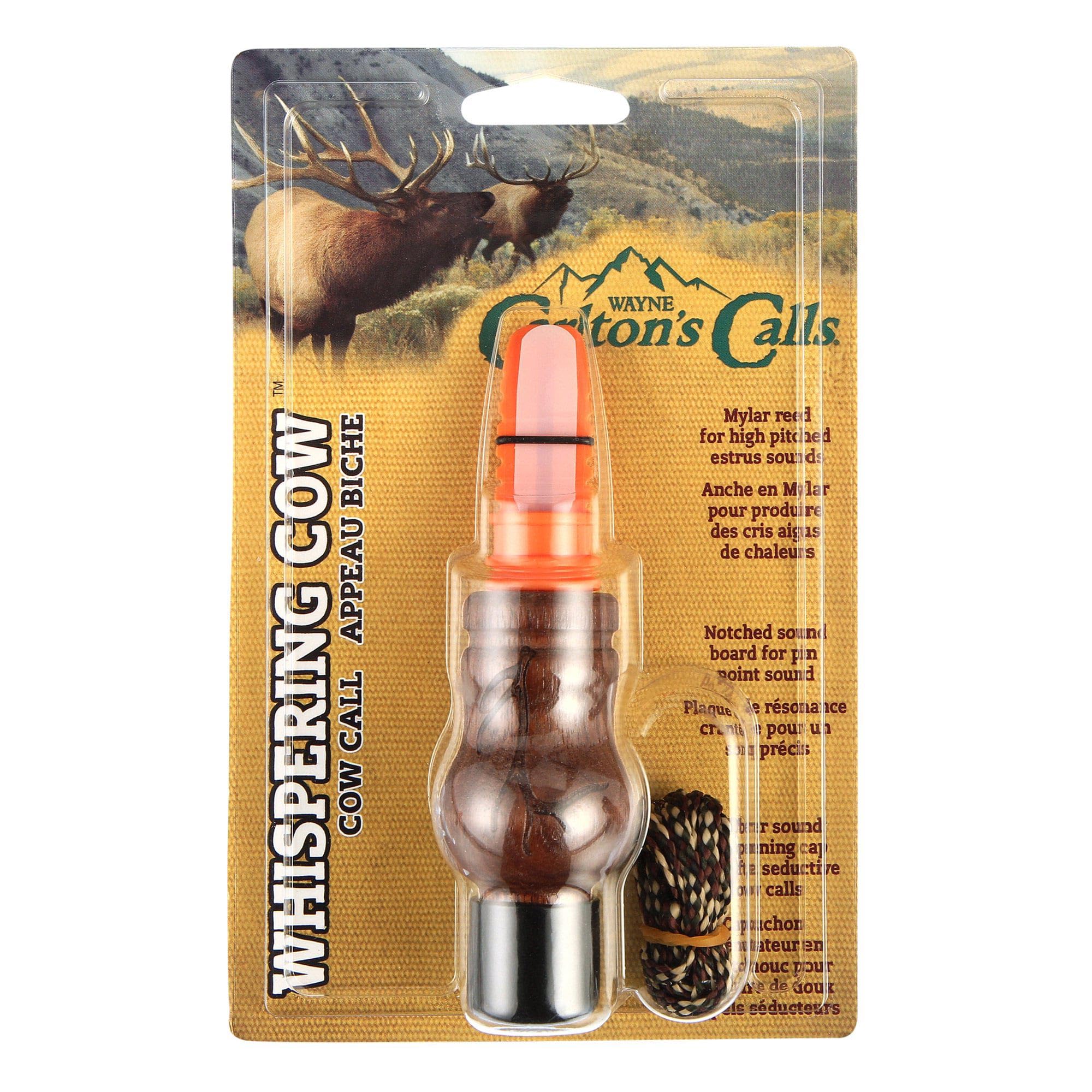 Carlton's Calls Series Whispering Cow Call | Hunters Specialties Hunting Accessories Easy-to-Use Realistic Sounds Open-Reed Elk Call - Lanyard Included