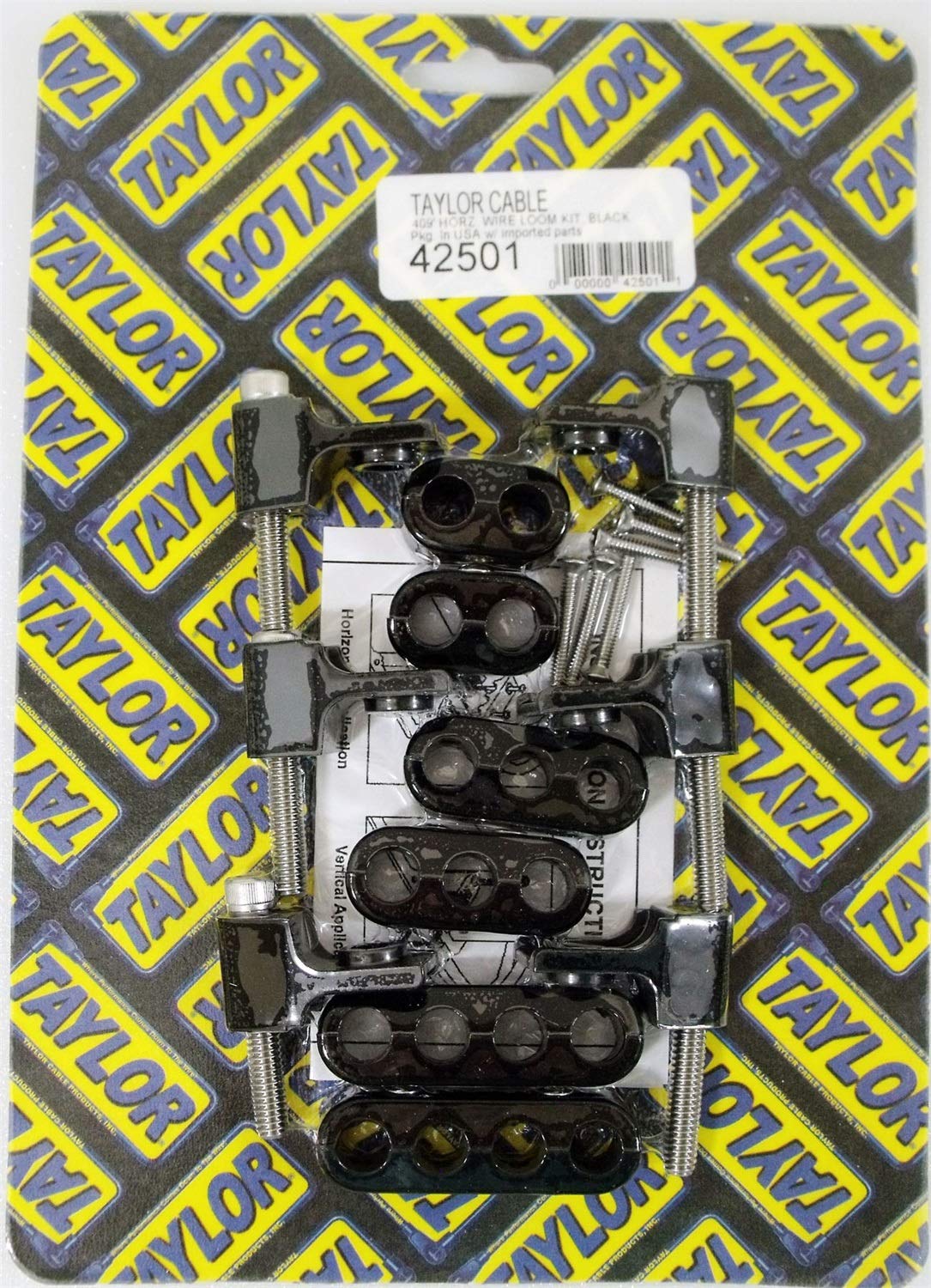 Horizontal Taylor Cable 42501 Black Wire Loom Kit