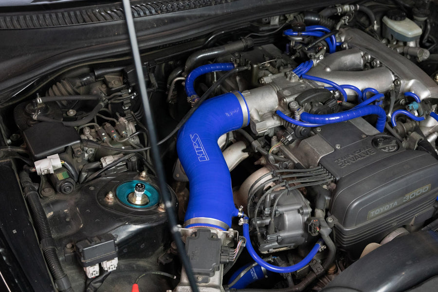 Blue HPS Performance Silicone Air Intake Hose Kit Compatible for 1993-1996 Toyota Supra 3.0L Non Turbo MK4 2JZ-GE, 57-2051-BLUE
