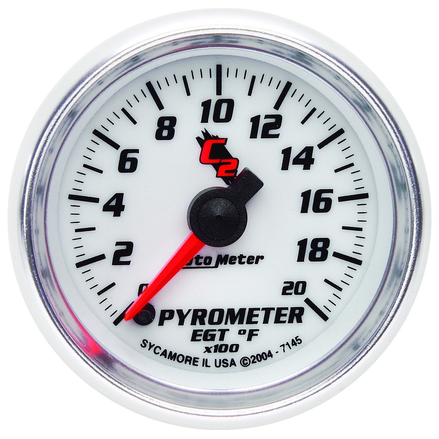 Auto Meter 7145 E.G.T. 2-1/16" 0-2000 F Full Sweep Electric Pyrometer (Exhaust Gas Temperature)