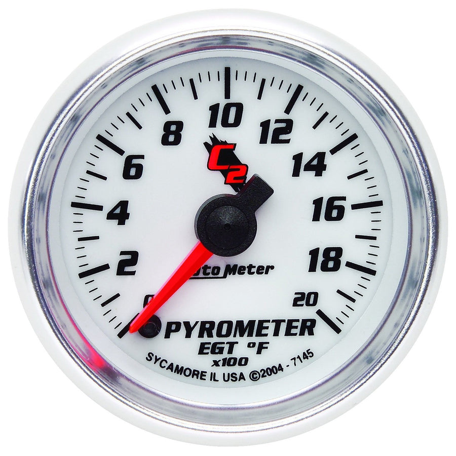 Auto Meter 7145 E.G.T. 2-1/16" 0-2000 F Full Sweep Electric Pyrometer (Exhaust Gas Temperature)