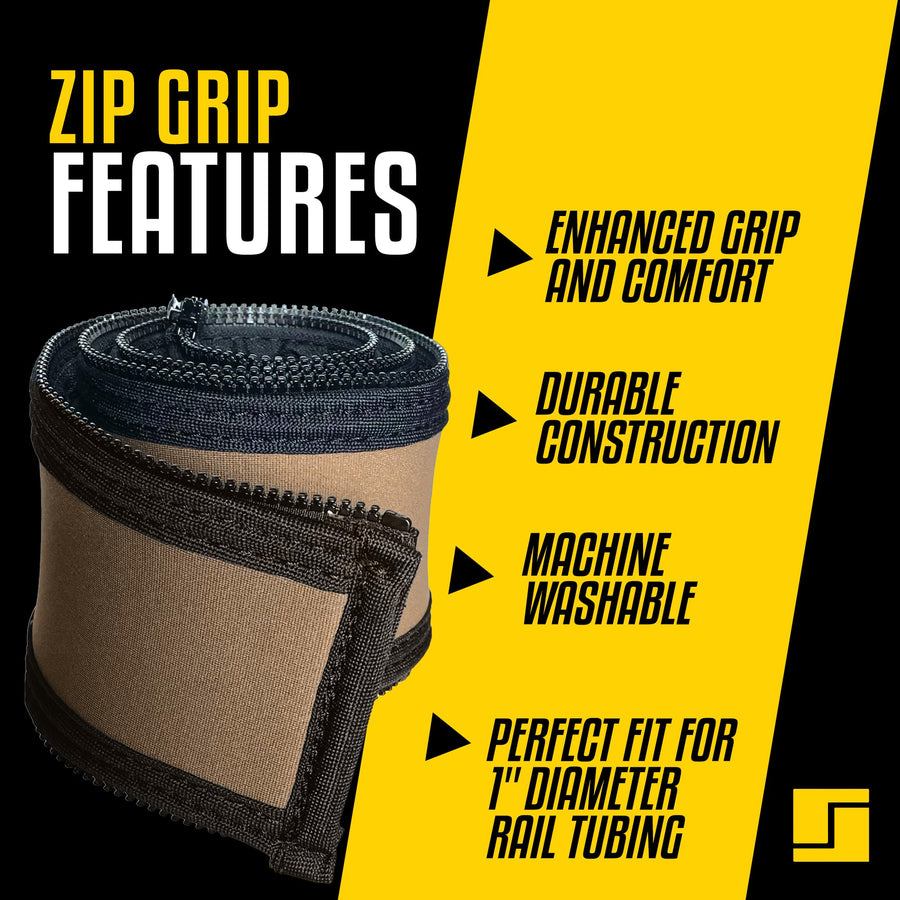 Stromberg Carlson Lend-A-Hand AM-ZIP22T Zip Grip - RV Handrail Neoprene Grip Cover with Nylon Zipper - Machine Washable - Fits AM-250, AM-255 Mini Assist Rail - 22" (Tan)