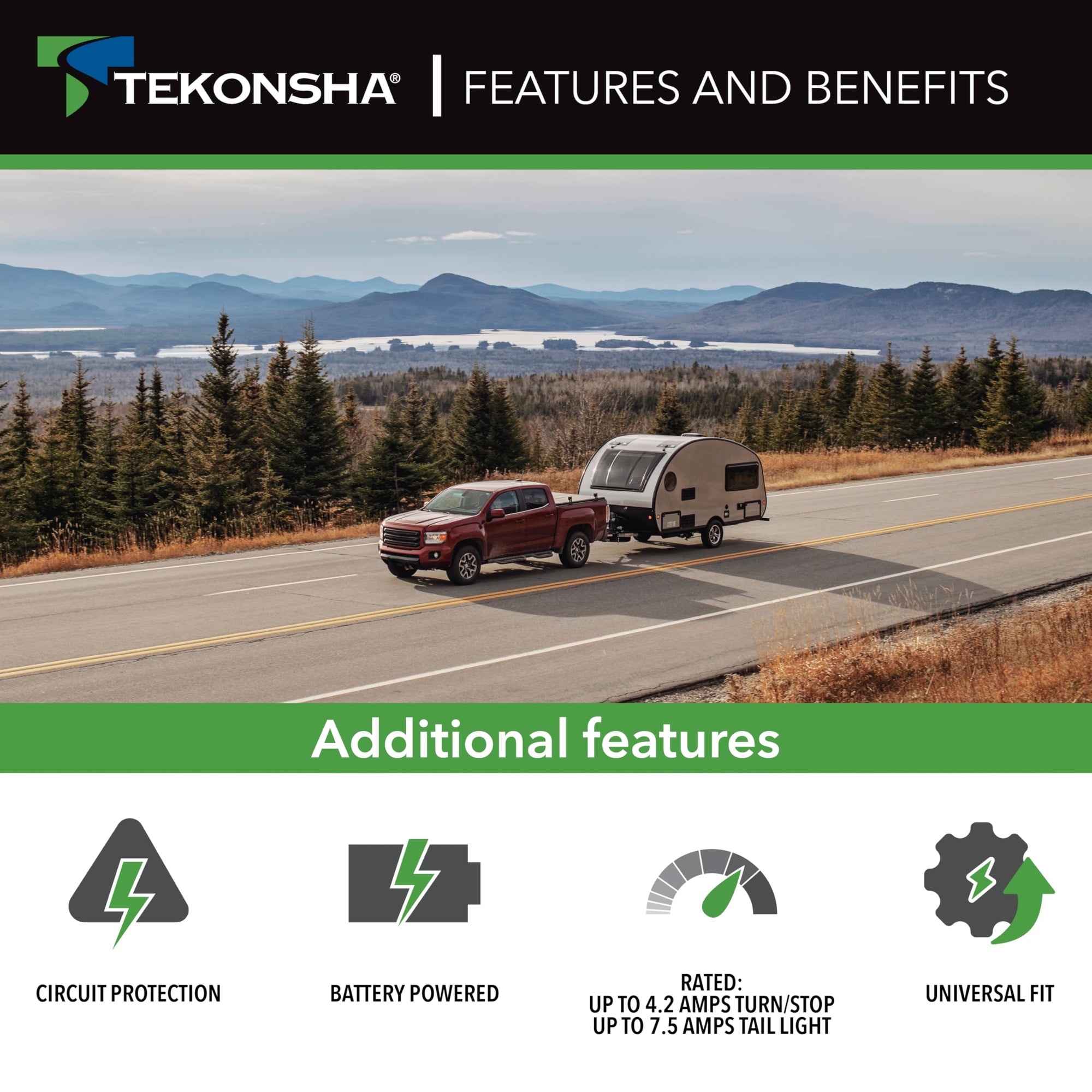 Tekonsha ModuLite HD Plus Protector w/Integrated Circuit & Overload Protection Trailer Light Power Module 119190