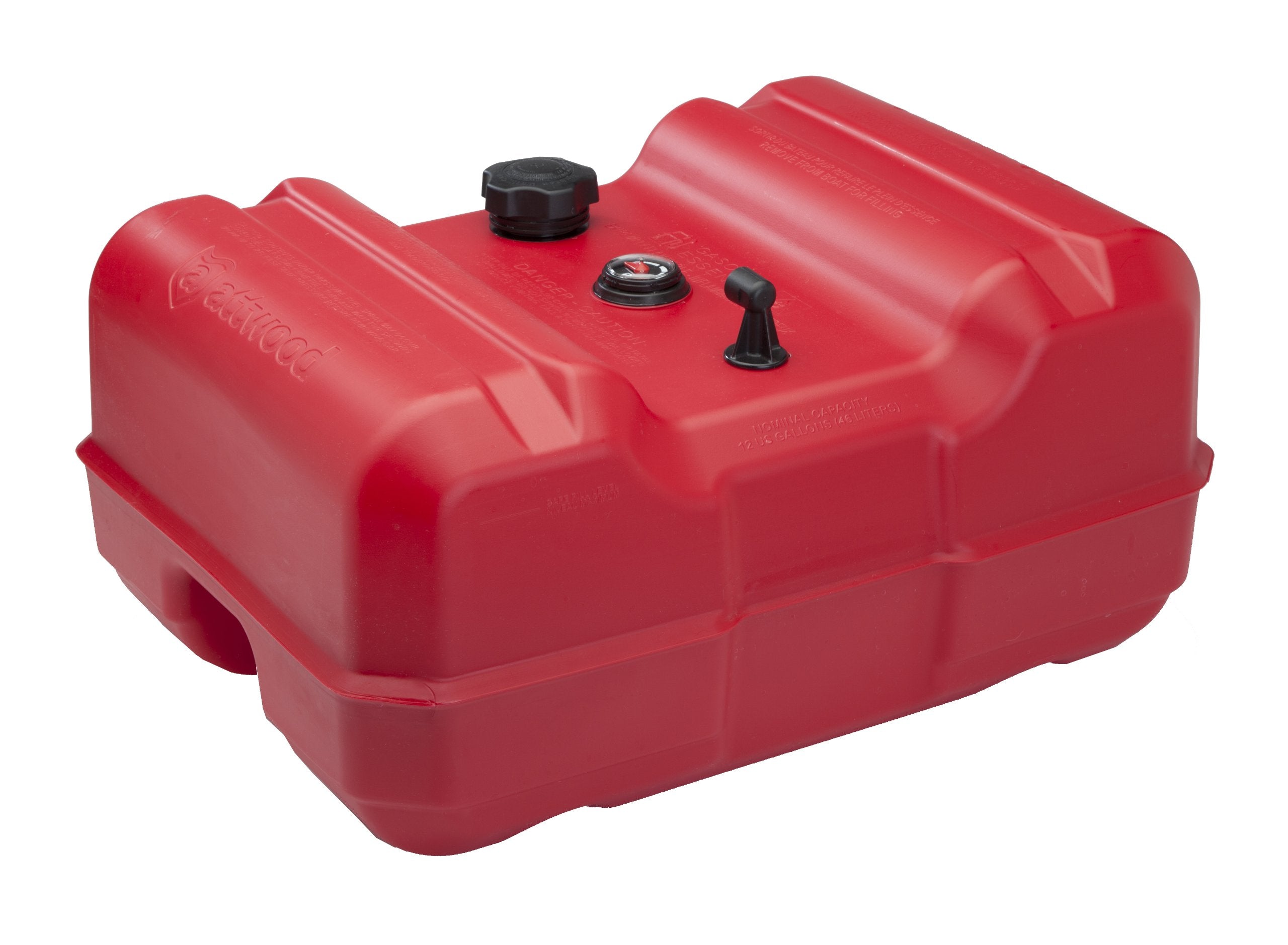 12 Gallon Attwood 8812LLPG2 EPA Certified Low-Profile Portable Fuel Tank with Gauge