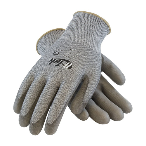 Seamless Knit PolyKor® Blended Glove G-Tek 16-560/L with Polyurethane Coated Flat Grip on Palm & Fingers