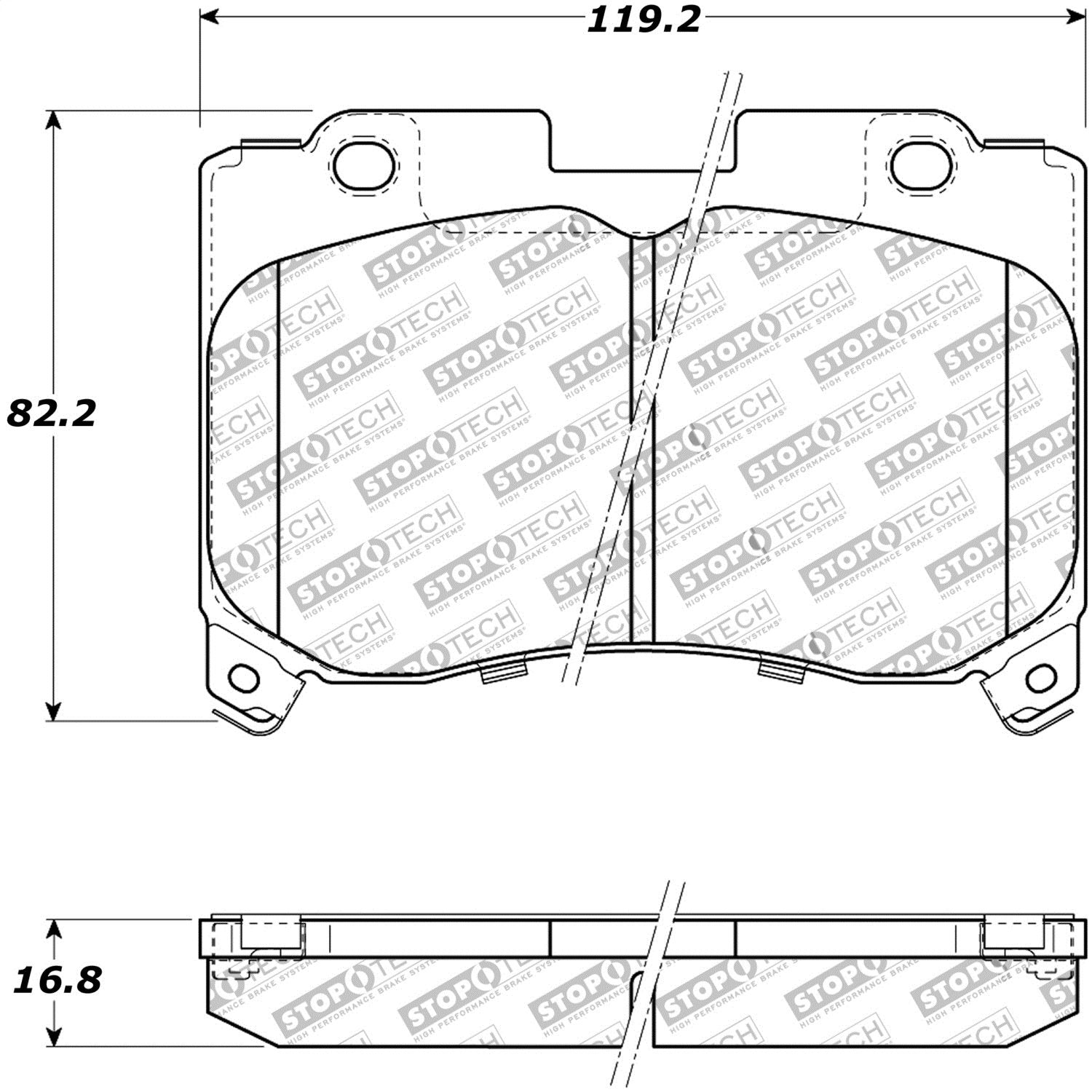 Sport Brake Pads StopTech 309.06290 with Shims and Hardware