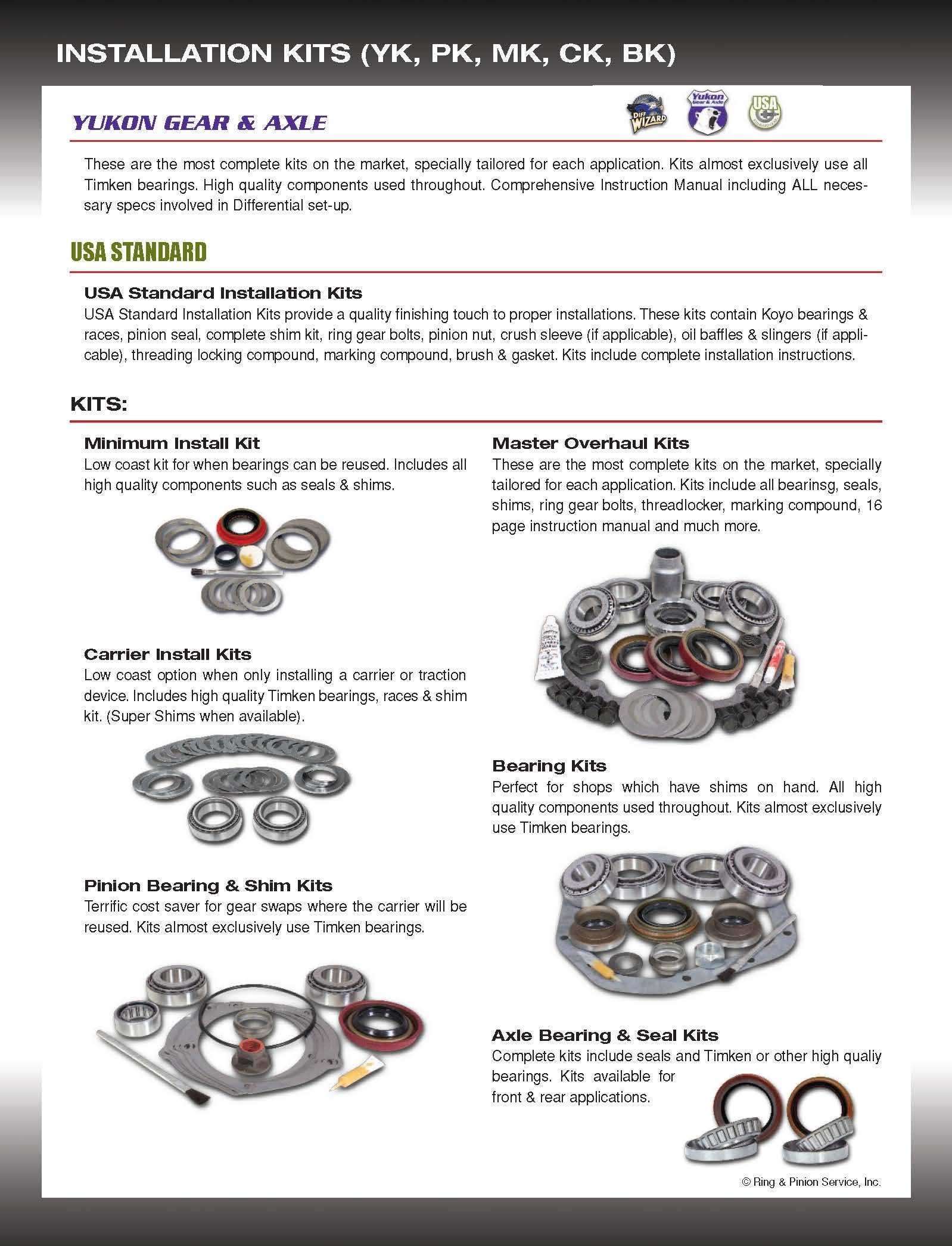 Bearing kit USA Standard for GM 8.2