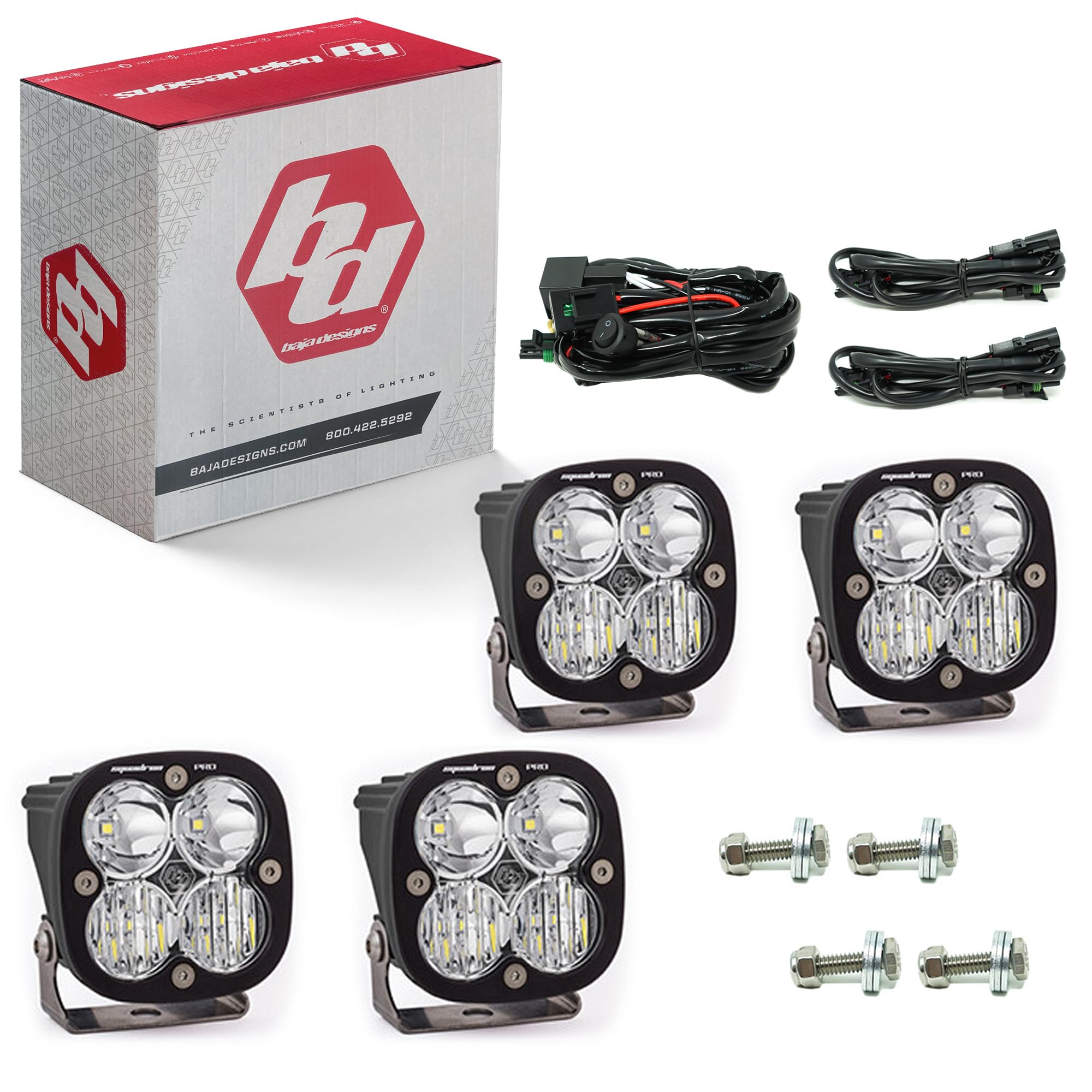 Squadron Pro Baja Designs LED Grille Light Kit for Ford Ranger 2019+ Trucks with Wiring Harness