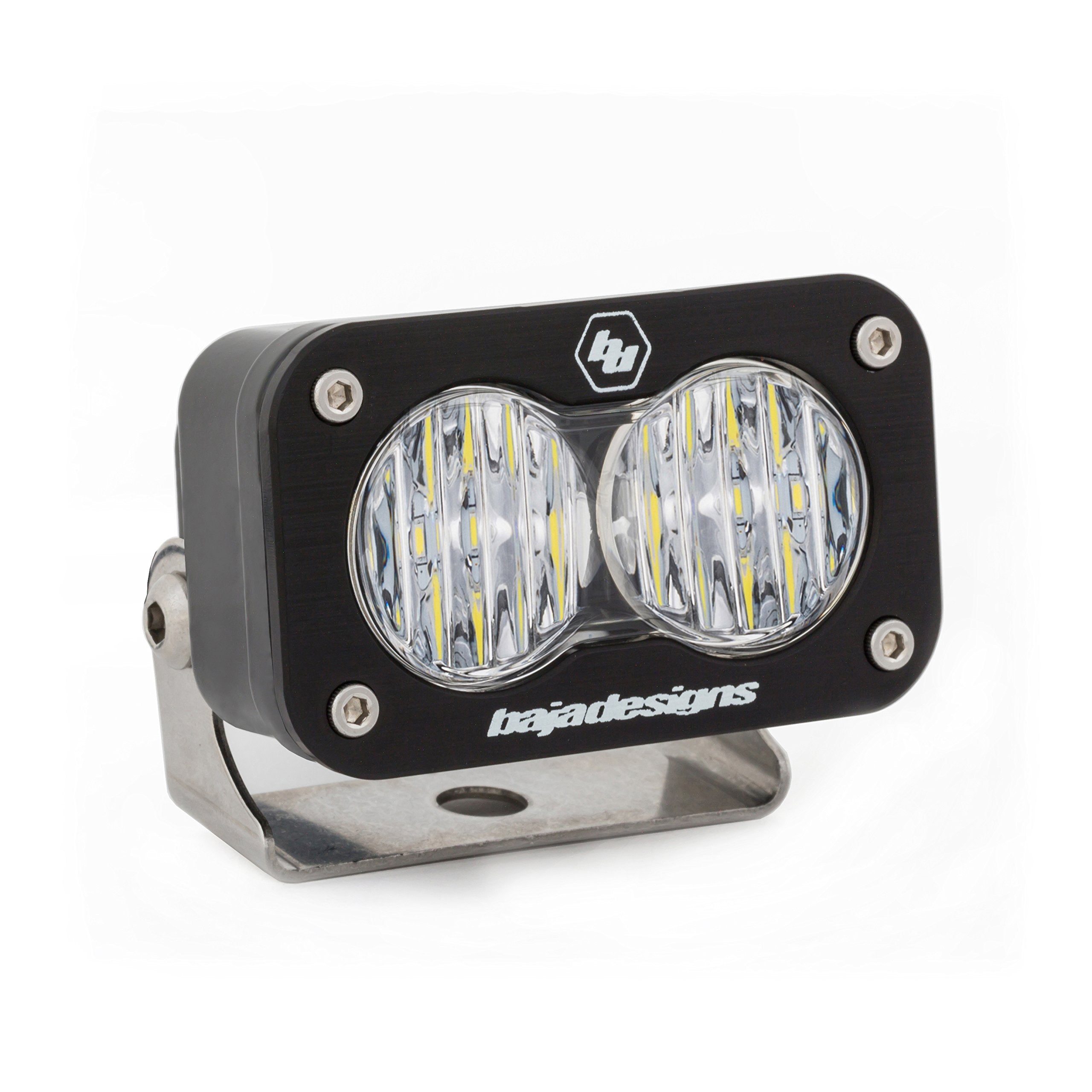 S2 Sport Baja Designs Black LED Light (Wide Cornering; Clear)