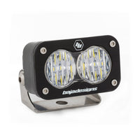 S2 Sport Baja Designs Black LED Light (Wide Cornering; Clear)