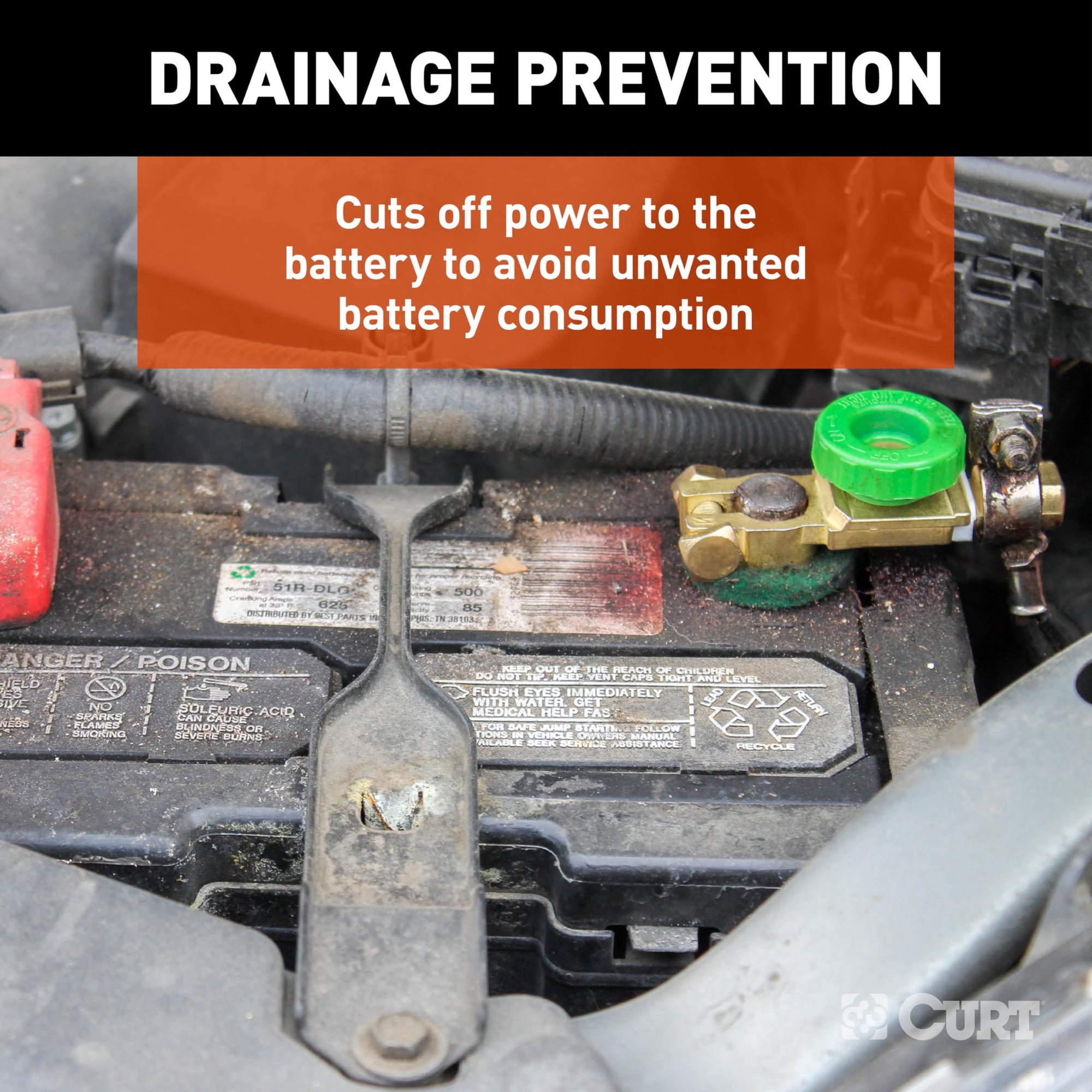CURT Towed Battery Disconnect 52216 for RVibrake