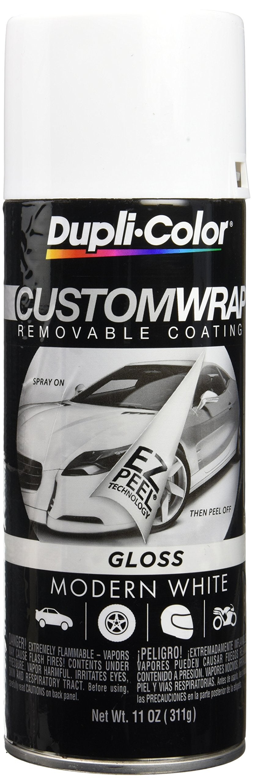 Custom Wrap Gloss Dupli-Color Removable Automotive Paint - Modern White Spray Paint - 11 oz. Aerosol Can