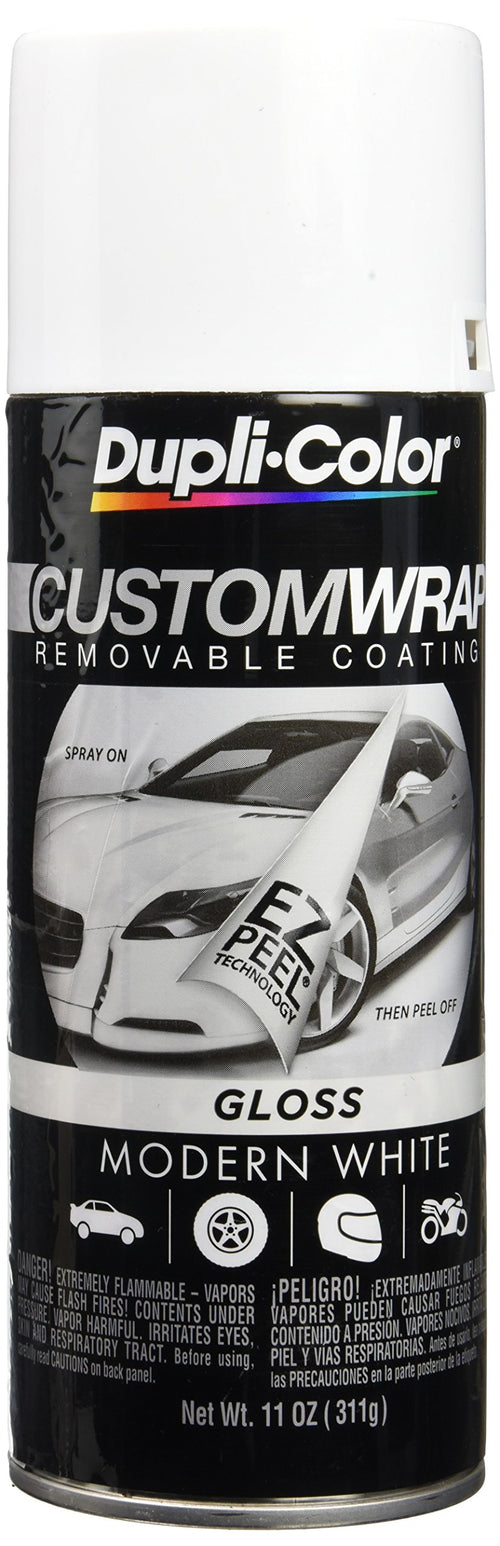 Custom Wrap Gloss Dupli-Color Removable Automotive Paint - Modern White Spray Paint - 11 oz. Aerosol Can