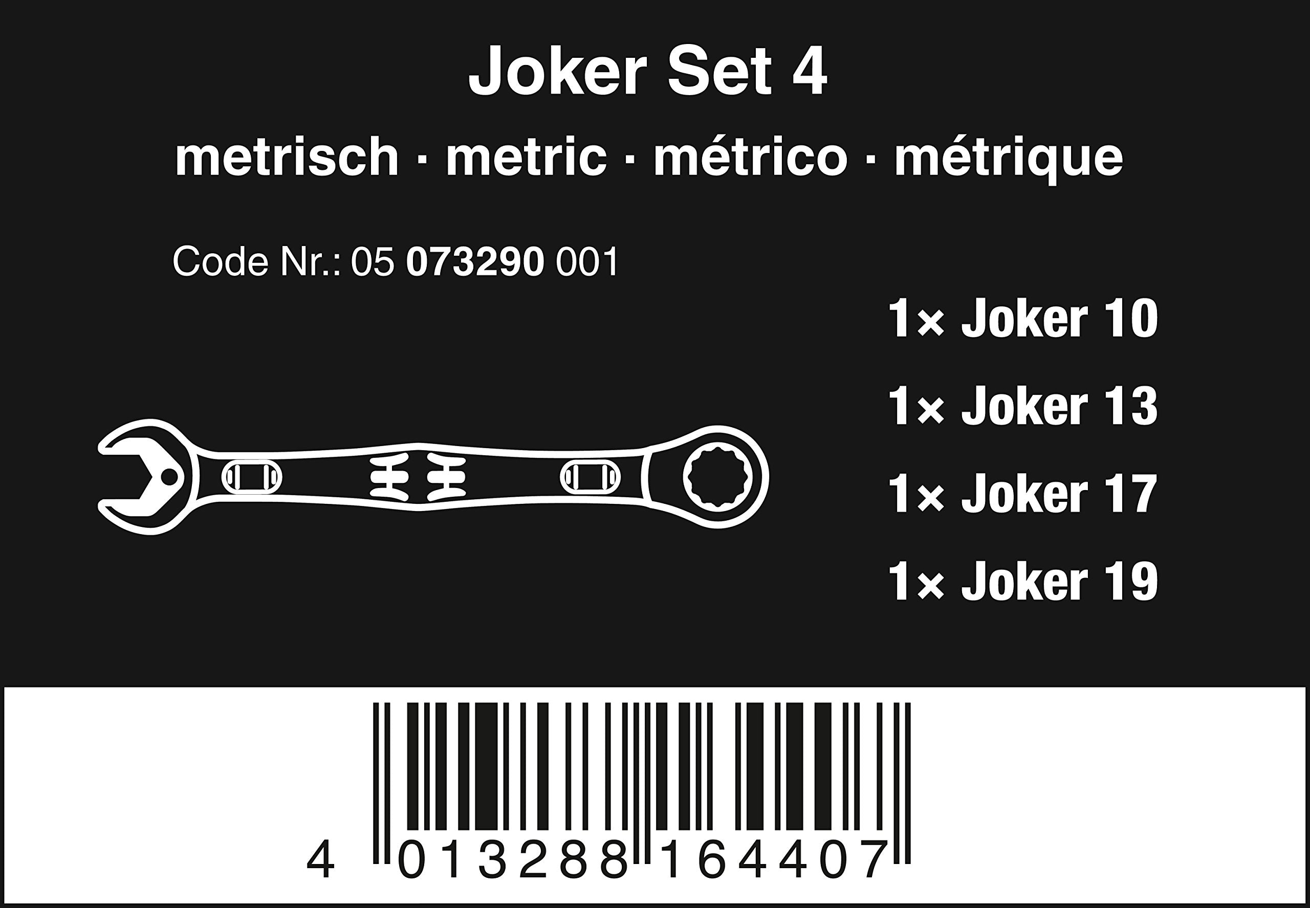 Wera 4pc Joker Metric Ratcheting Combination Wrench Set